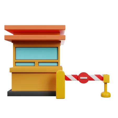 Traffic Barrier  3D Icon