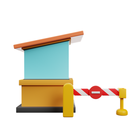 Traffic Barrier  3D Icon