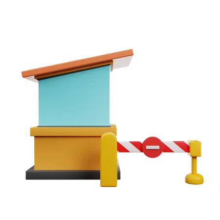 Traffic Barrier  3D Icon