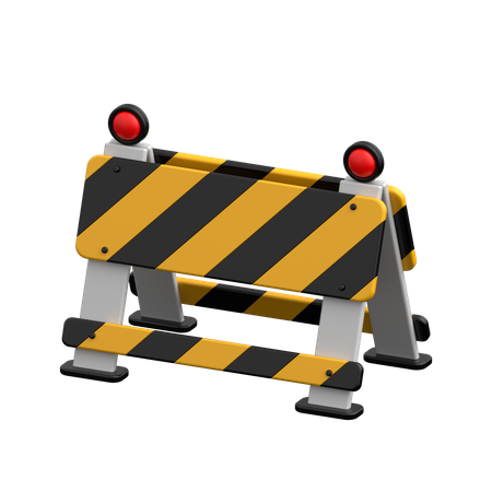 Traffic Barrier  3D Icon