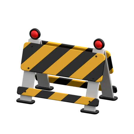 Traffic Barrier  3D Icon