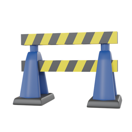 Traffic Barrier  3D Icon