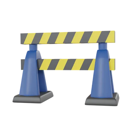 Traffic Barrier  3D Icon