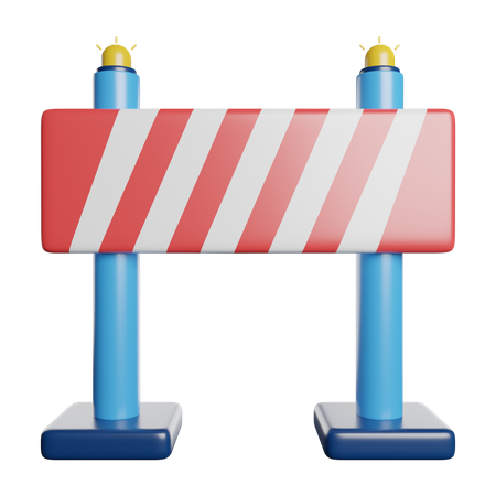 Traffic Barrier  3D Icon