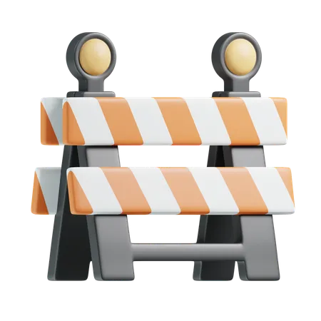 Traffic Barrier  3D Icon