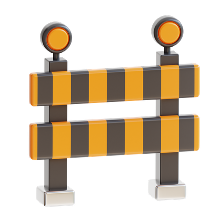 Traffic Barrier  3D Icon