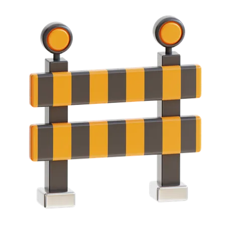 Traffic Barrier  3D Icon