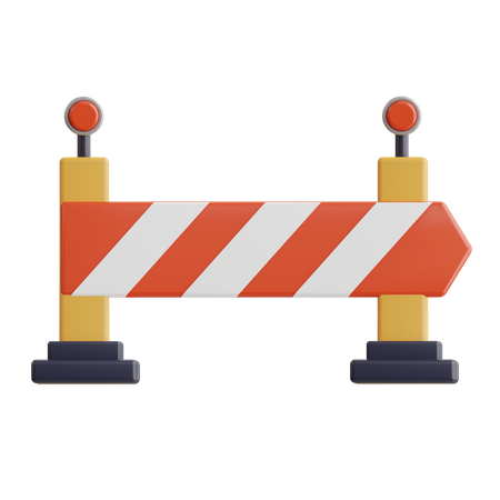 Traffic Barrier  3D Icon