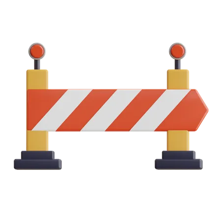 Traffic Barrier  3D Icon