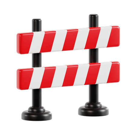 Traffic Barrier  3D Icon