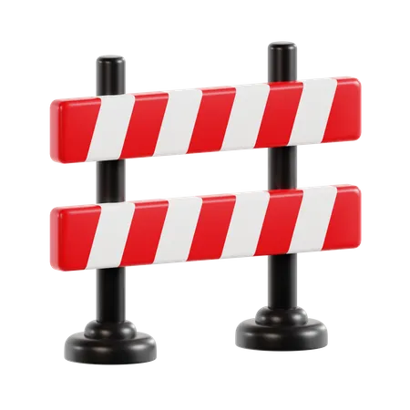 Traffic Barrier  3D Icon