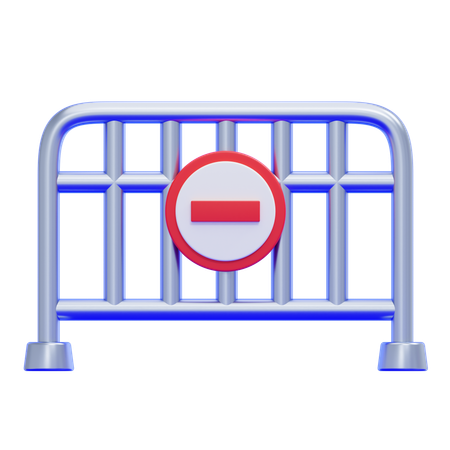 Traffic Barrier  3D Icon