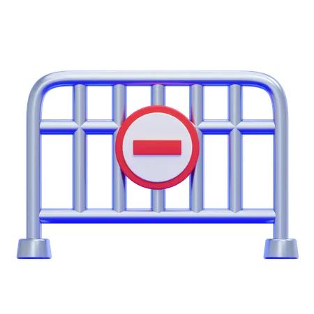 Traffic Barrier  3D Icon