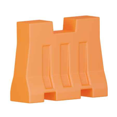 Traffic Barrier  3D Icon