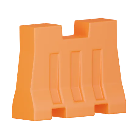 Traffic Barrier  3D Icon