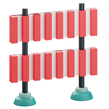 Traffic Barrier  3D Icon