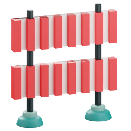 Traffic Barrier  3D Icon