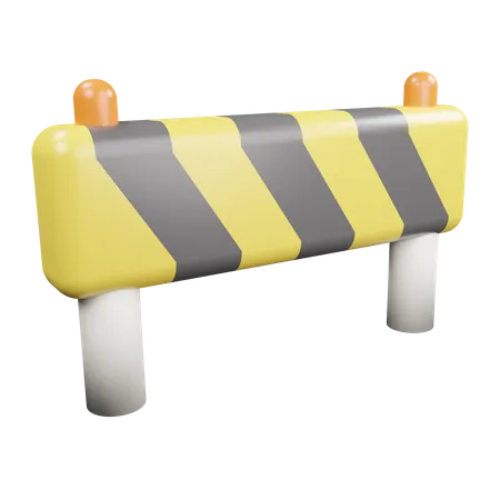 Traffic Barrier  3D Icon