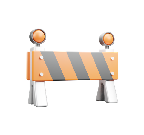 Traffic Barrier  3D Icon