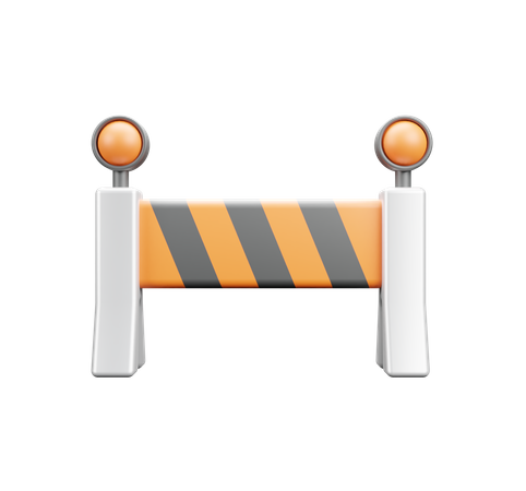 Traffic Barrier  3D Icon