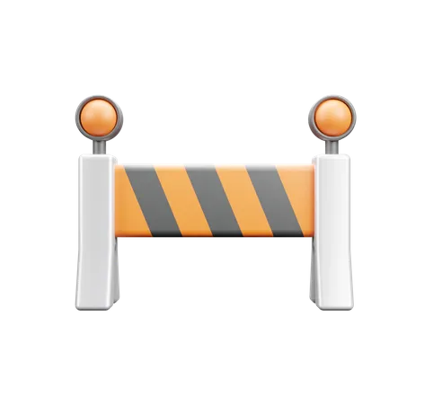 Traffic Barrier  3D Icon