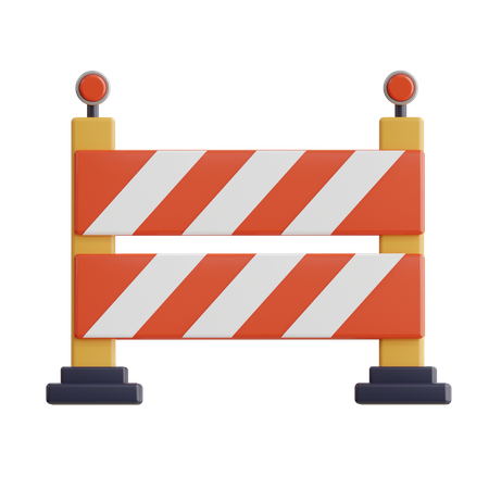 Traffic Barrier  3D Icon