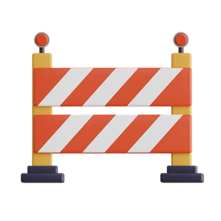 Traffic Barrier  3D Icon