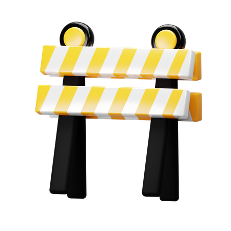 Traffic Barrier  3D Icon