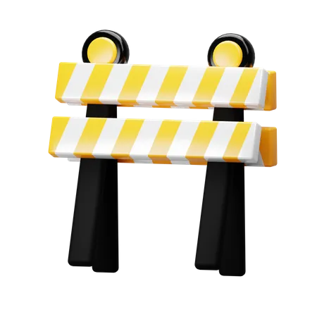 Traffic Barrier  3D Icon