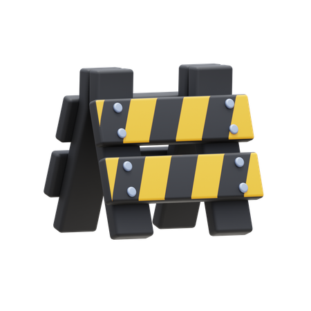 Traffic Barrier  3D Icon