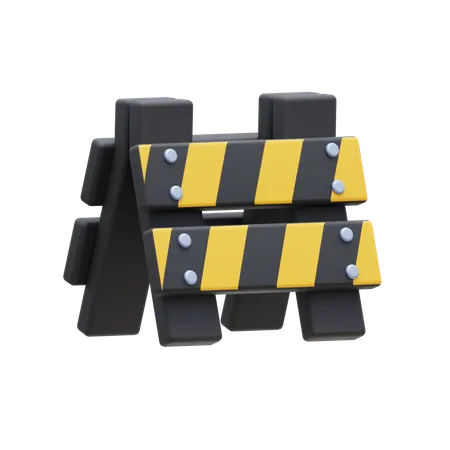 Traffic Barrier  3D Icon