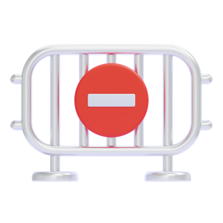 Traffic Barrier  3D Icon