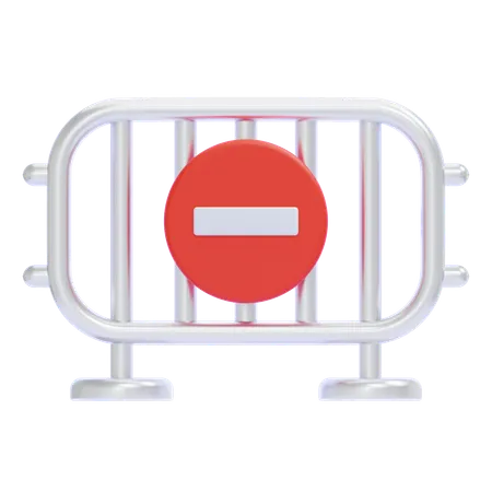 Traffic Barrier  3D Icon