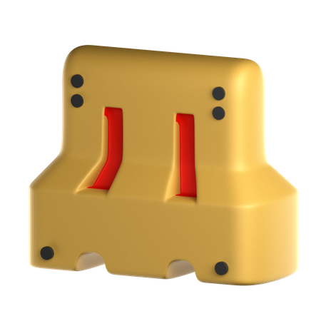 Traffic Barrier  3D Icon