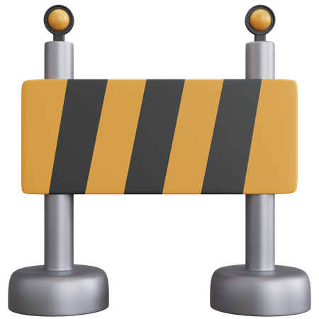 Traffic Barrier  3D Icon