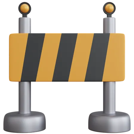 Traffic Barrier  3D Icon