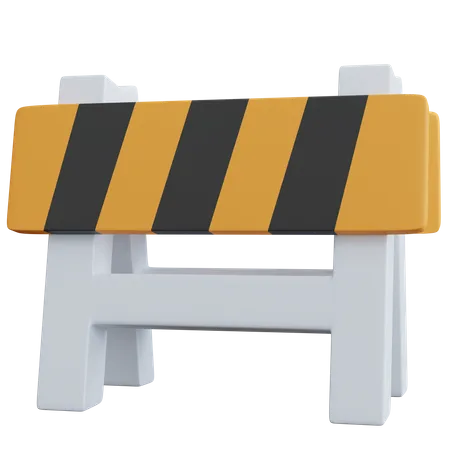 Traffic Barrier  3D Icon