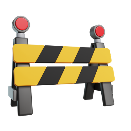 Traffic Barrier  3D Icon