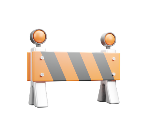 Traffic Barrier  3D Icon