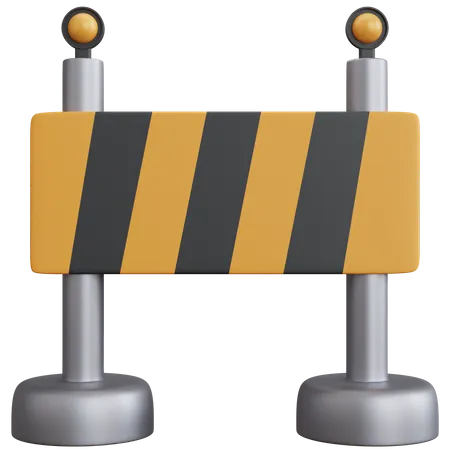 Traffic Barrier 3D Icon