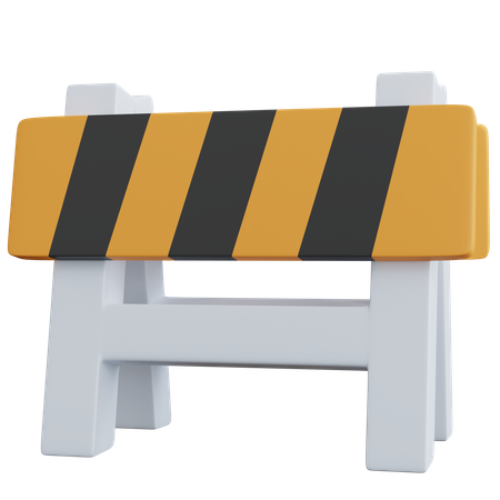 Traffic Barrier 3D Icon
