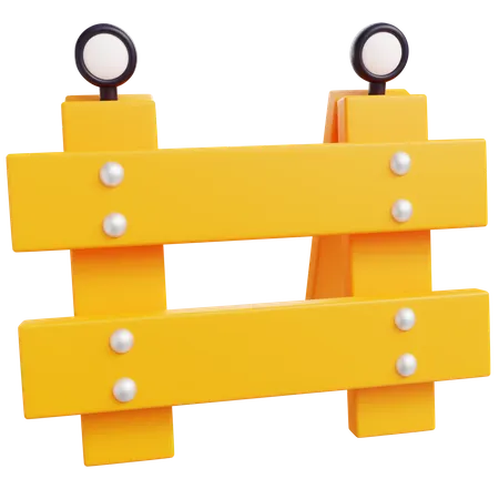 3 D Traffic Barrier With Isolated Background 3D Icon