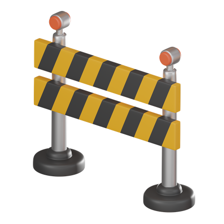 Traffic Barriers  3D Icon