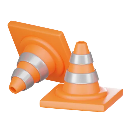 3 D Traffic Construction Cone 3D Icon