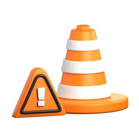 Traffic Cone 3 D Construction Tools Icon 3D Icon