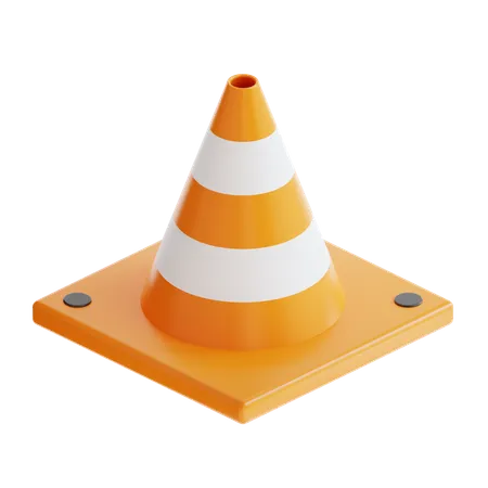 3 D Rendering Traffic Cone Construction Icon 3D Icon
