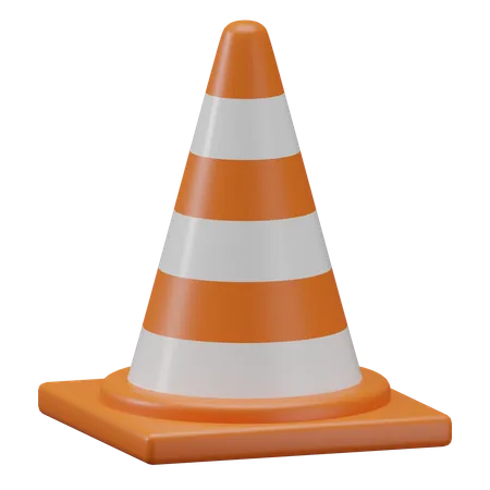 Simple Traffic Cone 3D Icon