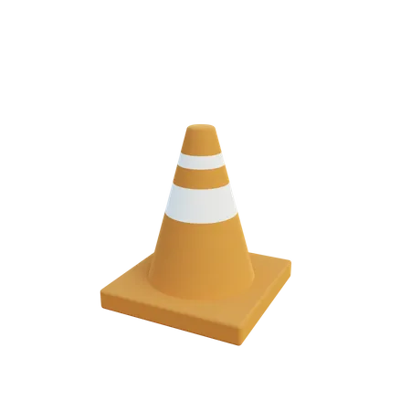 3 D Illustration Simple Object Traffic Cone 3D Illustration