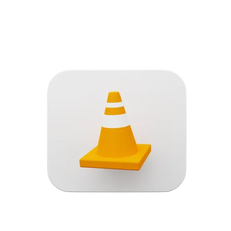 3 D Illustration Of Element User Interface Ui Simple Icon Traffic Cone 3D Illustration