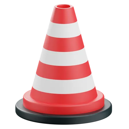 3 D Render Of Cones On Road Illustration 3D Icon